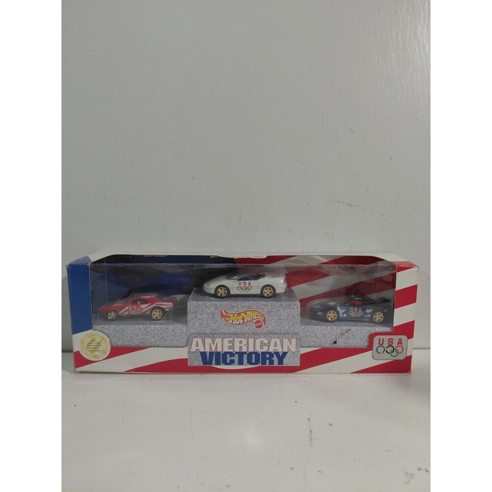 NIP Hot Wheels American Victory 1:64 DieCast 1996 Olympics Chevrolet Camaro Set